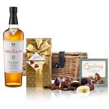 Macallan 12 Year Old Double Cask Single Malt Whisky and Chocolates Hamper 70cl 40% abv