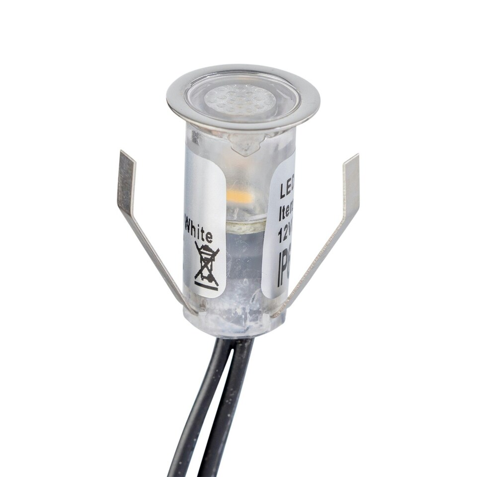 image 1 of Set of 20 - 15mm Stainless Steel IP67 Colour Changing LED Decking Kit Chrome | Clear