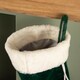 image 6 of 60cm Green Christmas Stocking with White Cuff and Pom Poms
