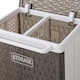 image 5 of Living and Home Foldable Laundry Basket with Casters,Multifunctional Storage Bsket- Black, M | Black | L