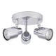image 1 of Chrome 3 Light IP44 Bathroom Round Spotlight Plate | Chrome | 1