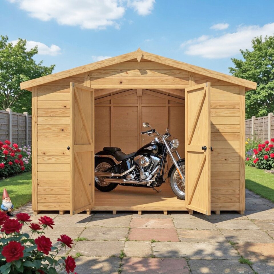 image 1 of Bison 14 x 10 Heavy Duty Shiplap Shed inc Double Door