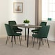 image 6 of Marlow & Avery Indoor Dining Set with 4 Chairs - White Marble - Emerald Green Velvet | Green | White Marble/Emerald Green | 5