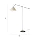 image 7 of ValueLights Layla Black Adjustable Floor Lamp & Bulb | Black