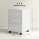 image 3 of HOMCOM File Cabinet with 3 Drawers, Under Desk Mobile Filing Cabinet White