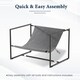 image 5 of Boucle Fabric Lounge Chair with Metal Frame Upholstered Accent chair Luca Grey