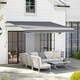 image 2 of Outsunny Garden Sun Shade Canopy Retractable Awning, 2.5 x 2m Grey | Dark Grey