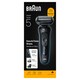 image 1 of Braun Series 5 Electric Shaver, Up to 50 min, +2 Attachments, 52-B1650S, Blue