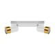 image 1 of CGC PUZON White & Gold GU10 Adjustable Twin Two Head GU10 Ceiling Spotlight Bar Light White