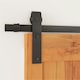 image 5 of Yaheetech Barn Door Sliding Hardware Black