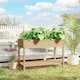 image 8 of Outsunny Wooden Herb Planter Stand 8 Cubes Bottom Shelf Raised Bed Natural
