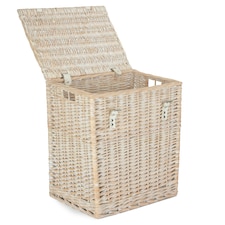 Wicker Small White Wash Vintner Storage Picnic Basket Brown | Brown | One Size
