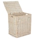 image 1 of Wicker Small White Wash Vintner Storage Picnic Basket Brown | Brown | One Size