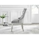 image 2 of Furniturebox 2x Belgravia Grey Velvet Scoop Knockerback Dining Chairs