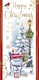 image 3 of Box of 20 Wreath and Bench Design Luxury Slim Christmas Greetings Cards With Envelopes
