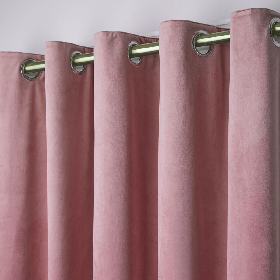 image 1 of Laurence Llewelyn-Bowen Montrose Eyelet Curtains Blush