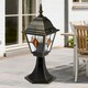 image 4 of Morecambe - Black with Brushed Gold IP44 Post Light Black | Clear