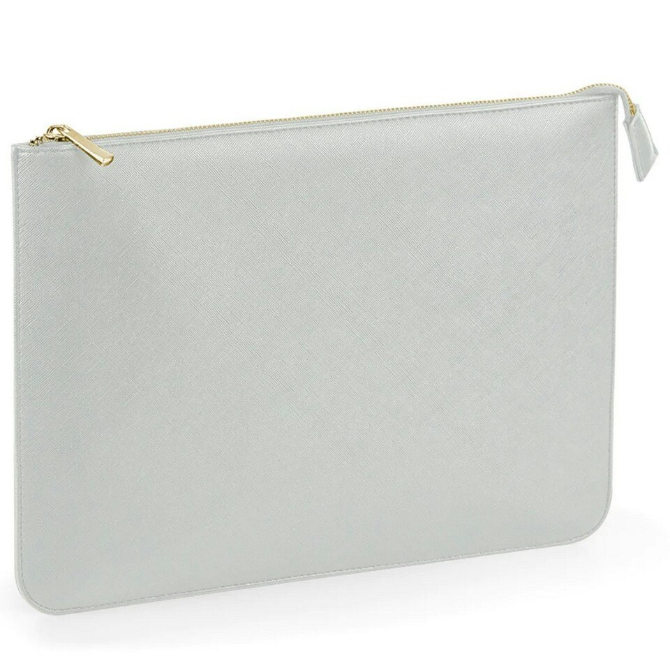 Bagbase Boutique Zipped Document Wallet - Soft Grey - One Size