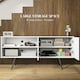 image 4 of HOMCOM TV Unit for 65" TVs with 2 Open Shelves, Door and 2 Cable Holes