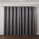 image 3 of Metro Thermal Blackout Eyelet Curtains 116cm x 183cm Silver Grey | Grey