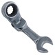 image 1 of 12mm Stubby Flexi Ratchet Combination Spanner Metric Wrench 72 Teeth SPN17