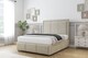 image 3 of Sloomy Lancaster Cream Plush Divan Bed Base No Drawers With 54 Inch Floor Standing Headboard & 12 Inch Matching Footboard | Cream | Cream | Small Single | 1
