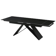 Dining Table Home ESPRIT Black Metal Ceramic 160 x 90 x 75 cm N/A