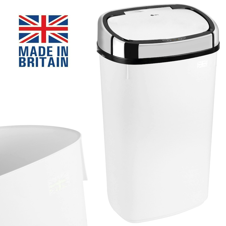 image 1 of Dihl 50L Sensor Bin White / Chrome White | 50