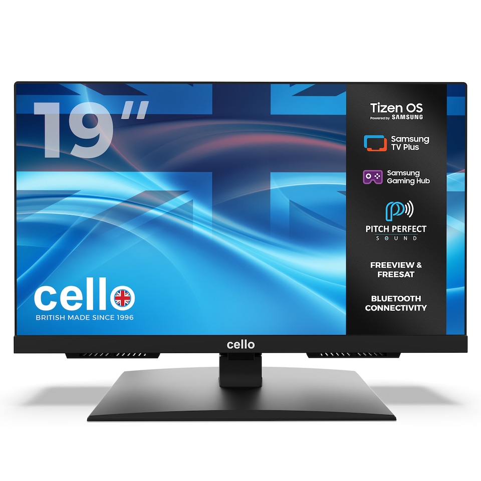 image 1 of Cello C1926TZH 19" Smart Tizen OS Powered by Samsung TV with Gaming Hub & Xbox
