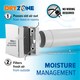 image 4 of Dryzone Telescopic Passive Wall Intake Vent Grille Kit x 2 pack (100 mm, White) Adjustable Airflow Condensation & Mould Control
