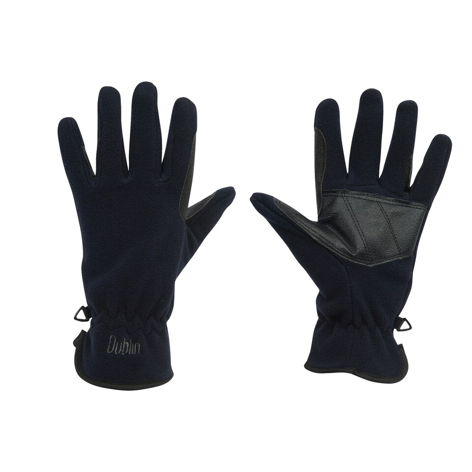 image 1 of Dublin Adults Unisex Polar Fleece Riding Gloves - Navy - X-Small Blue | X-Small