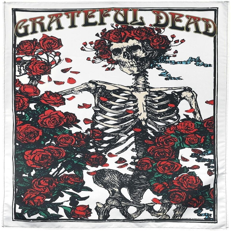 Grateful Dead Textile Poster: Skeleton & Rose
