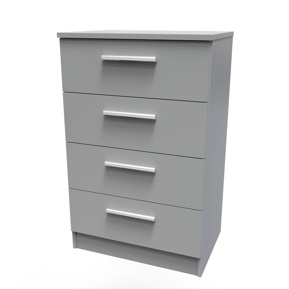 image 1 of Trent 4 Drawer Midi Chest of Drawers in Dusk Grey (Ready Assembled) | Grey | Dusk Grey