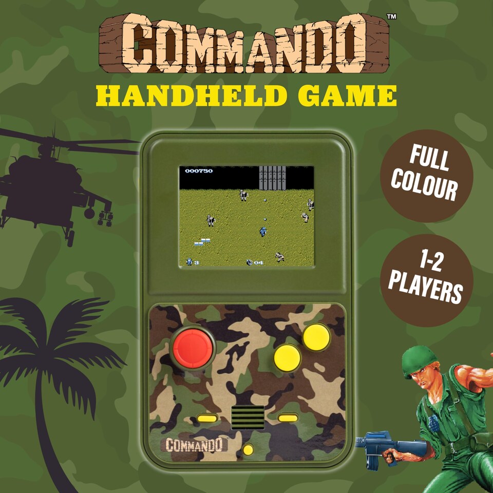 image 1 of Commando Colour Handheld Game with 2.5" Screen & Classic Gameplay