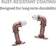 image 4 of Lister Cartwright 25mm Antique Copper Industrial Pipe Extendable Curtain Pole Heavy Duty Metal Curtain Rod with Rings(120-320 cm)