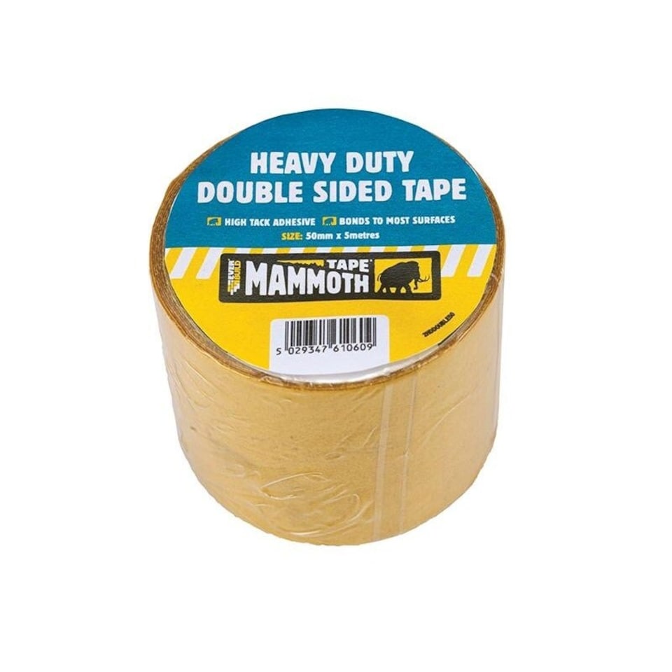 Everbuild Sika Heavy-duty Double-sided Tape 50mm X 5m - Multi Colour - 50mm x 5m