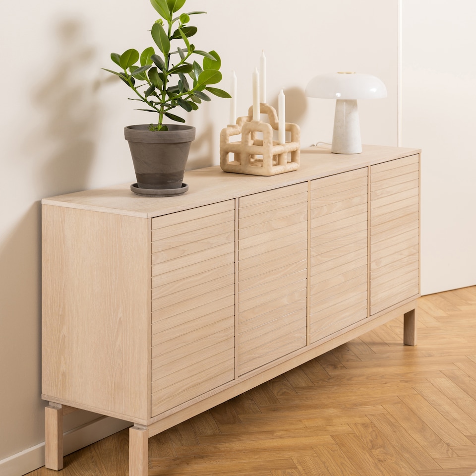 image 1 of Linley 4 Door Sideboard in White Oak