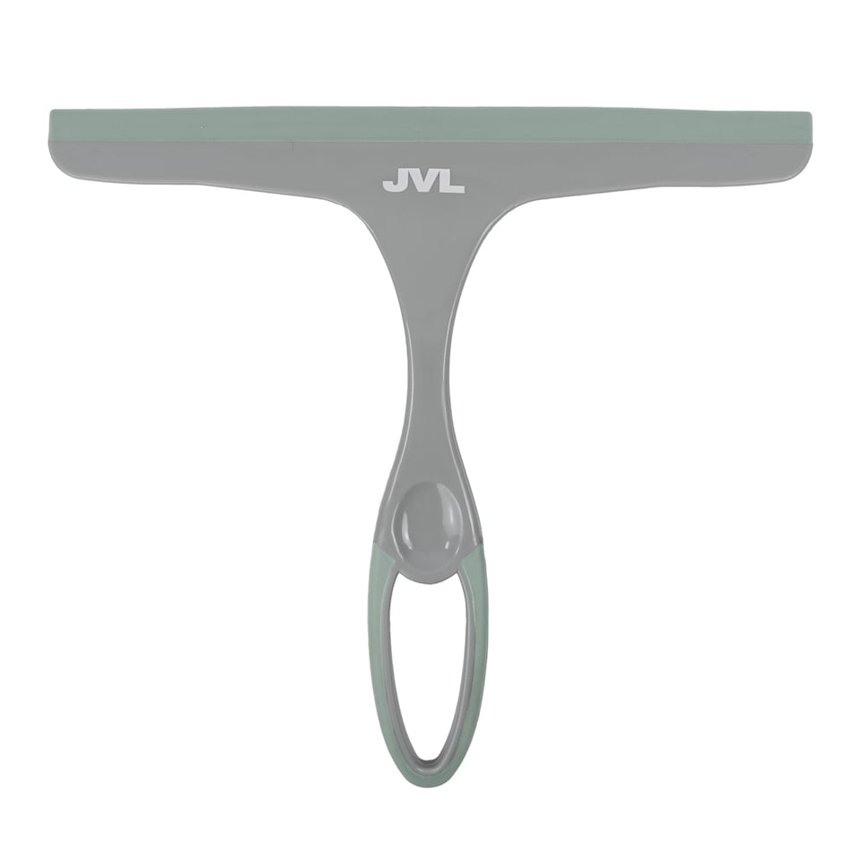 image 1 of JVL Hand Held Window Squeegee Set of 3, Streak-Free Glass Cleaner for Windows, Mirrors & Shower Screens – Grey