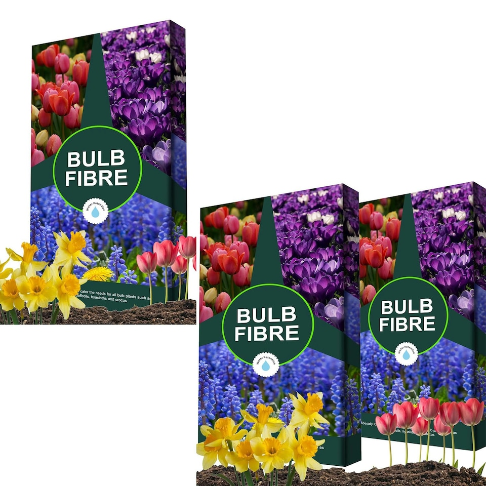 image 1 of 2 x 20 Litre Bulb Fibre Compost With Improved Water Retention For Tulips, Daffodils, Hyacinths & Crocus