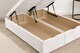image 3 of Storage White Plush Ottoman 6ft Superking Bed Set with Headboard and Mattress
