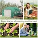 image 8 of Outsunny 3.5 x 3 x 2m Outdoor Tunnel Greenhouse w Roll Up Door 6 Windows Green