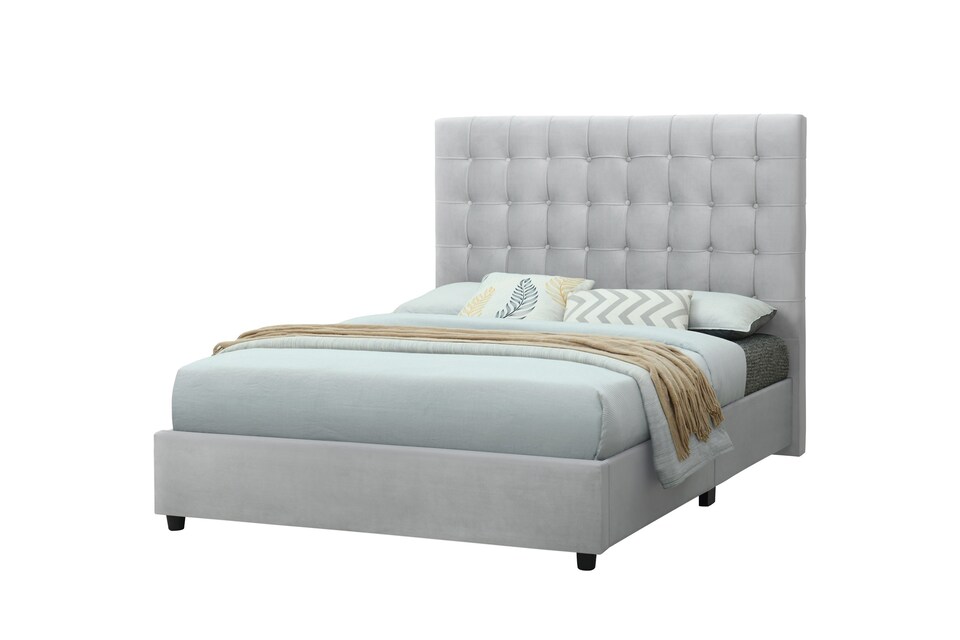 image 1 of Sareer 4FT6 Bailey Grey Bed Frame | Grey | Double