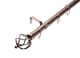 image 1 of Lister Cartwright 28mm Antique Copper Extendable Metal Curtain Pole Set Rings with Cage Finial (120 - 210 cm)