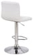 image 4 of Florentino Single Leather Kitchen Bar Stool, Chrome Footrest, Adjustable Swivel Gas Lift, Breakfast Bar & Home Barstool, White