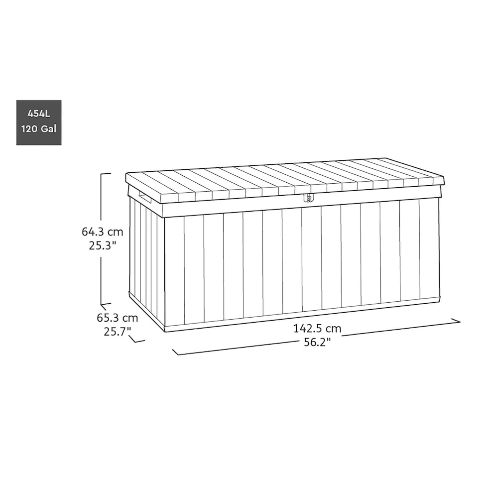 image 1 of Keter Darwin 454L Storage Box - Grey