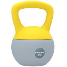 SPORTNOW 8KG Kettlebell with Soft Body and Non-Slip Handle, Yellow and Grey Yellow | 8