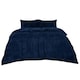 image 5 of Brentfords Teddy Fleece Ultra Soft Duvet Cover and Pillowcase Bedding Set, Single - Navy Blue