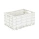 image 5 of Unlined White Scandi Storage Basket White | White | S