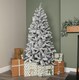 image 3 of 6ft (1.8m) Snow Flocked Artificial Christmas Tree with Green Metal Stand and 455 Tips