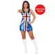 image 8 of Ladies Sequin Union Jack Dress – British Flag Fancy Dress Outfit | Blue | L